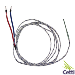 Termopar J 3mm X 50 mm Cabo de Fibra de 2 Metros