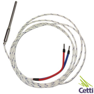 Cetti Materiais Elétricos 29 Termopar J 4mm X 50 mm Cabo de Fibra de 2 Metros