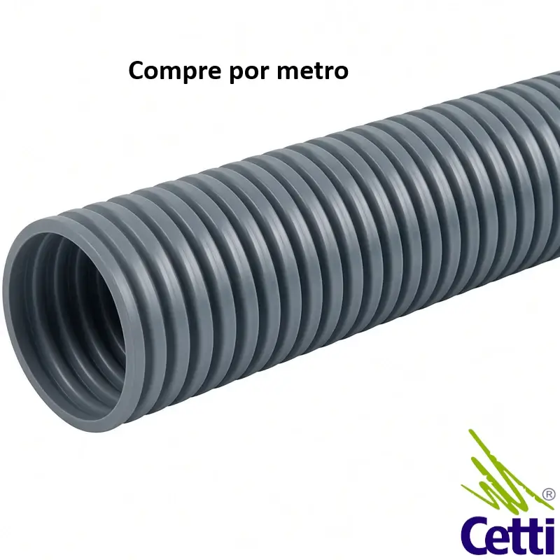 Conduíte Flexível Externo Polietileno Cinza