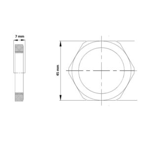 desenho-mecanico-medidas-porca-pg29-para-terminacao-de-conduite-externo-cinza-gmk-pg29