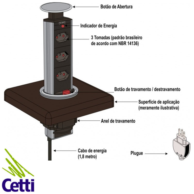 como-instalar-torre-de-tomadas-retratil-renna como-instalar-torre-de-tomadas-retratil-renna