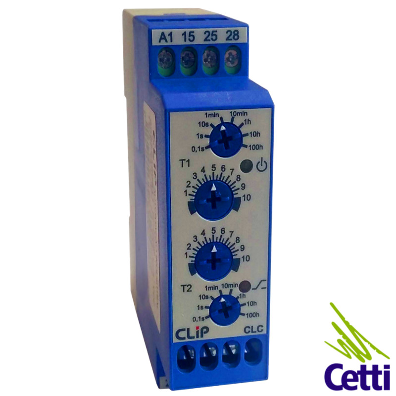 Relé Temporizador 24V a 240VCC CA CLC-2R Clip Relé Temporizador 24V a 240VCC CA CLC-2R Clip