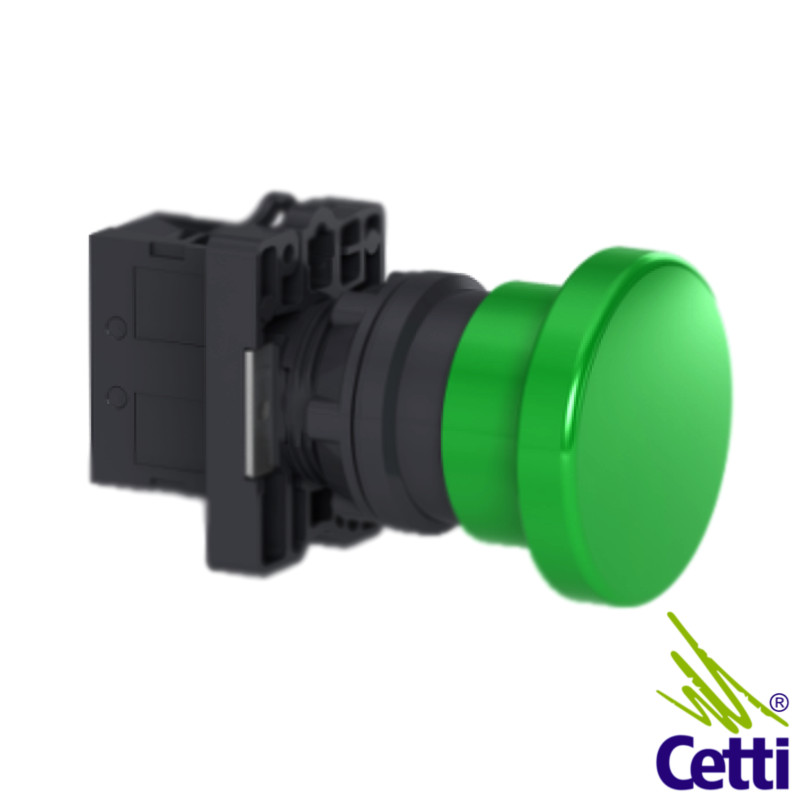 Botão de Comando Cogumelo Verde NA Schneider XA2EC31 Botão de Comando Cogumelo Verde NA Schneider XA2EC31