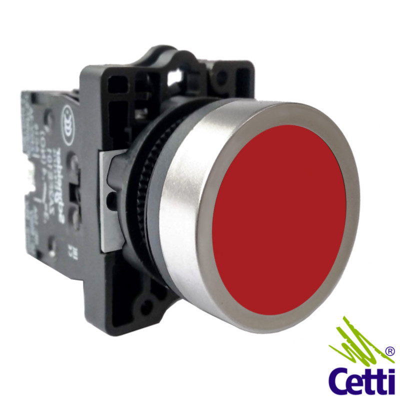 Botão de Comando NF Vermelho Redondo Schneider XA2EA42 Botão de Comando NF Vermelho Redondo Schneider XA2EA42