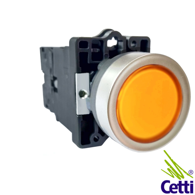 Botão Iluminado 220V CA 1NA Amarelo Schneider XA2EW35M1 Botão Iluminado 220V CA 1NA Amarelo Schneider XA2EW35M1