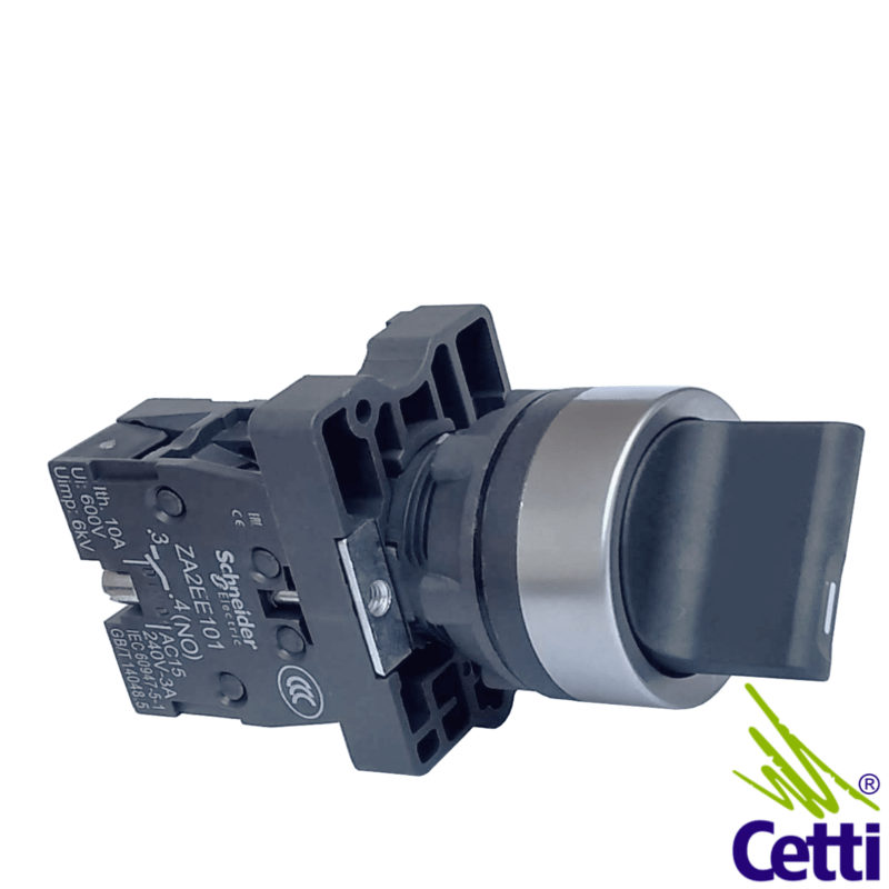 Chave Seletora 2 Posições Fixas 1NA Schneider XA2ED21