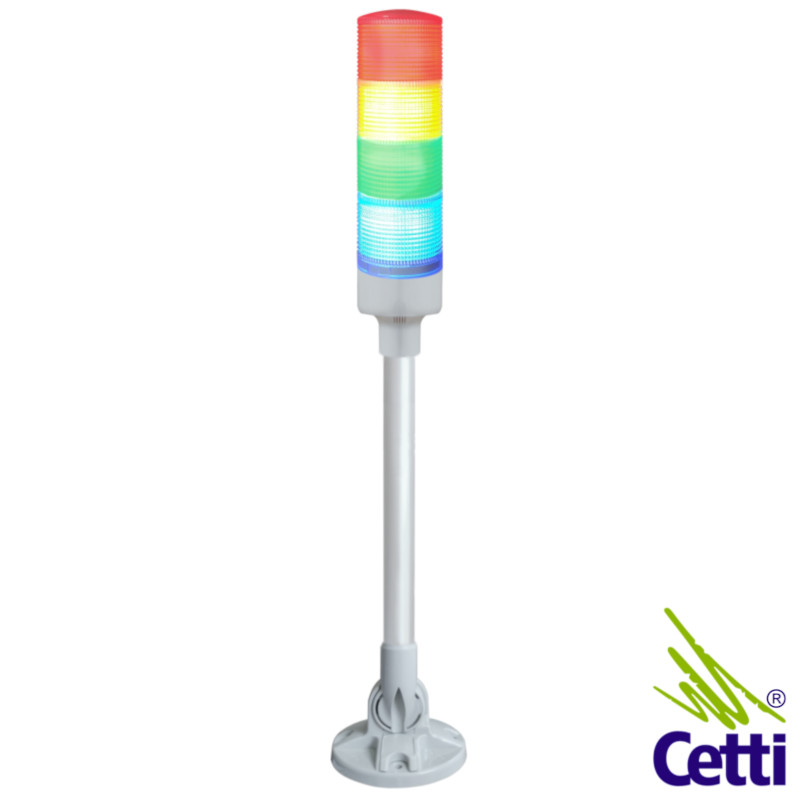 Coluna Luminosa LED 4 Cores Alarme Sonoro 24V Schneider XVGB4SM Coluna Luminosa LED 4 Cores Alarme Sonoro 24V Schneider XVGB4SM