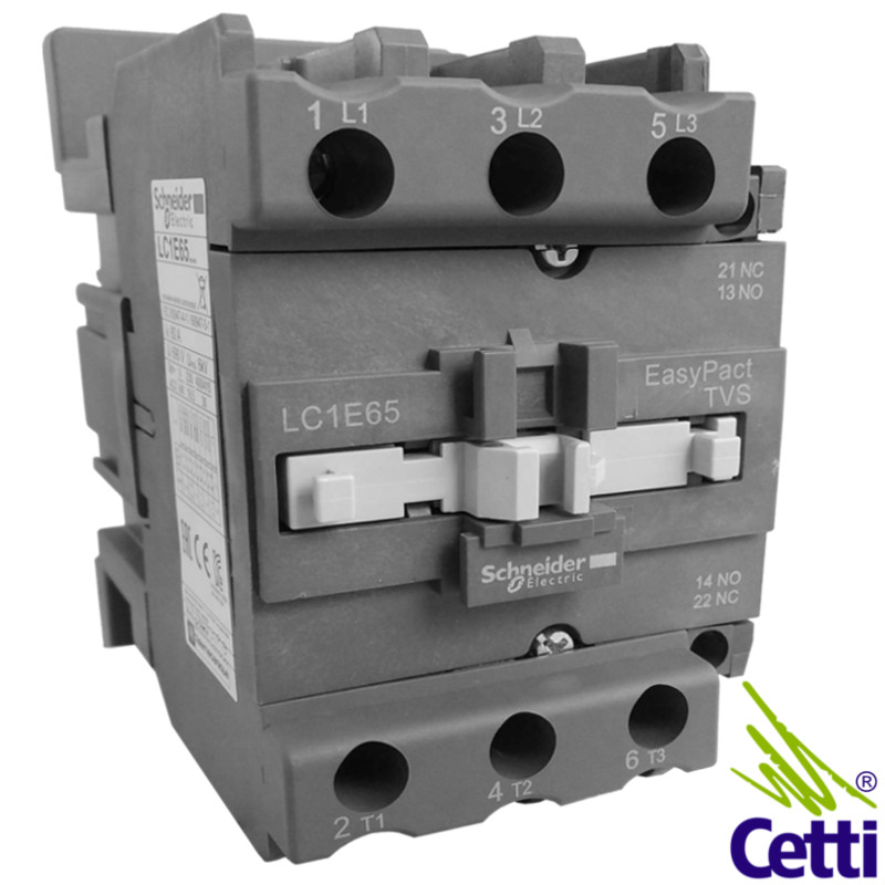 Contator Schneider 65A 110V Tripolar 1NA 1NF LC1E65F7 Contator Schneider 65A 110V Tripolar 1NA 1NF LC1E65F7