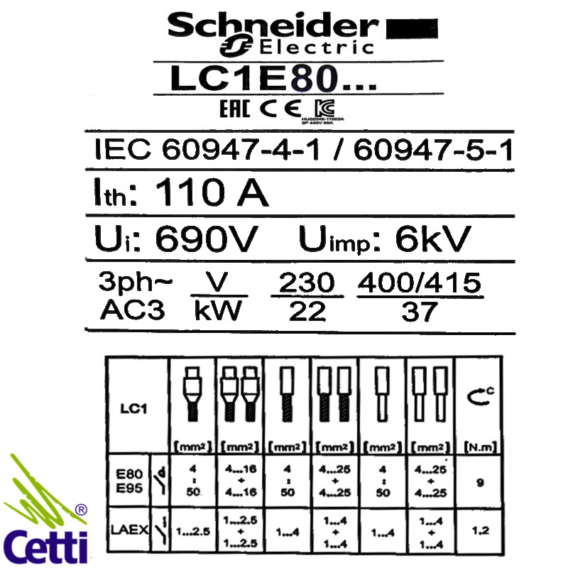 contator-schneider-80a-220v-lc1e80m7 contator-schneider-80a-220v-lc1e80m7