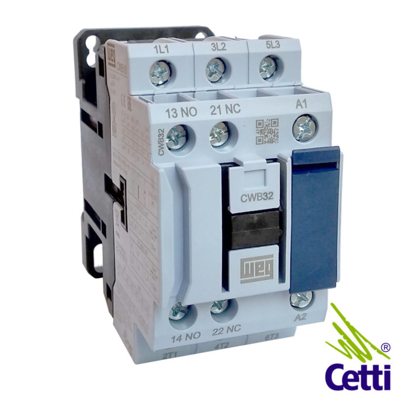 Contator WEG 220V 32A 1NA 1NF CWB32-11-30D23 Contator WEG 220V 32A 1NA 1NF CWB32-11-30D23