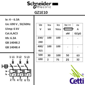 Cetti Materiais Elétricos 34 disjuntor-motor-schneider-tripolar-4a-a-63a-gz1e10-03