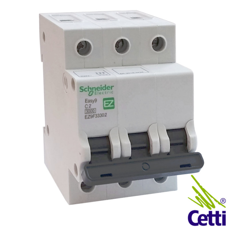 Disjuntor Tripolar Schneider 2A EZ9F33302 Disjuntor Tripolar Schneider 2A EZ9F33302