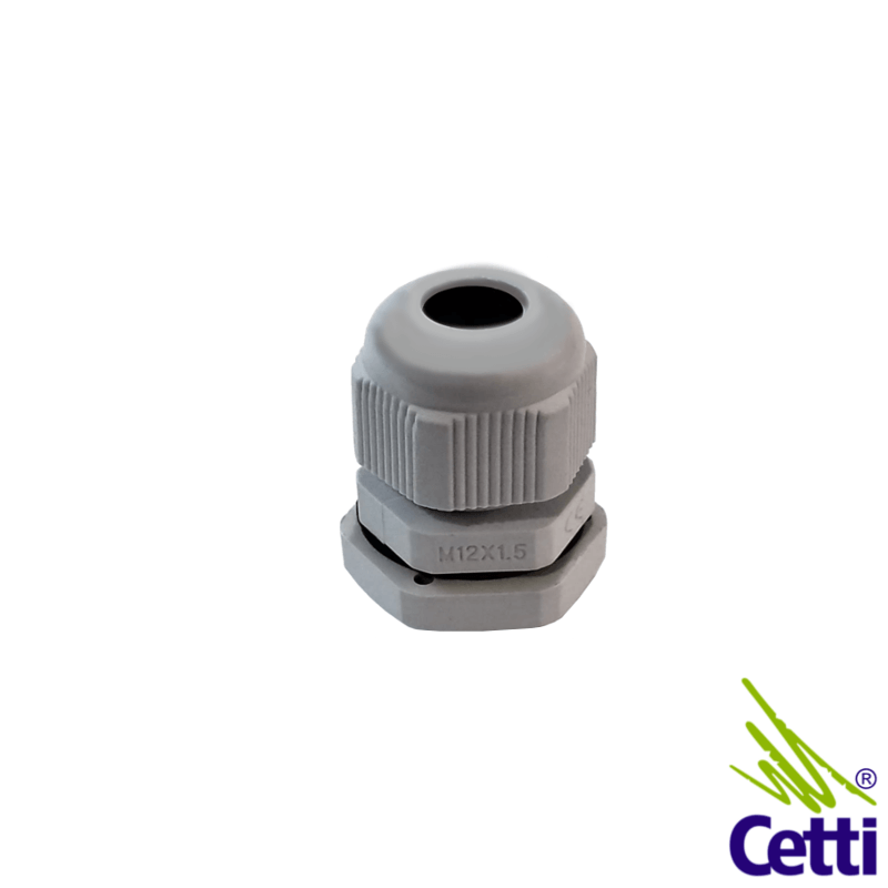 Prensa Cabo M12 Nylon Cinza