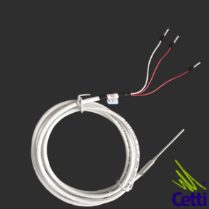 Sensor de Temperatura Termopar PT100 6x100 mm Cabo de Silicone 2 Metros