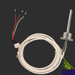 Sensor de Temperatura Termopar PT100 6x50 mm Cabo de Silicone Rosca BSP 1/2"