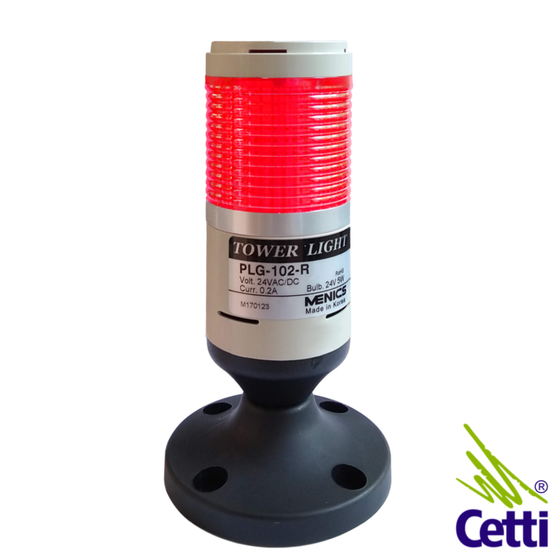 Coluna Luminosa 24V Sinalizador Vermelho PLG-102-R Autonics Coluna Luminosa 24V Sinalizador Vermelho PLG-102-R Autonics