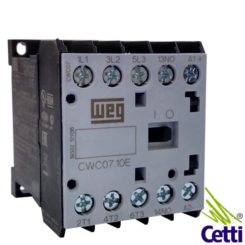 Mini Contator WEG 220V 7A Tripolar e 1 Contato Auxiliar NA CWC07-10-30V26 Mini Contator WEG 220V 7A Tripolar e 1 Contato Auxiliar NA CWC07-10-30V26