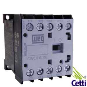 Cetti Materiais Elétricos 25 Mini Contator WEG 220V 16A Tripolar e 1 Contato Auxiliar NA CWC016-10-30V26