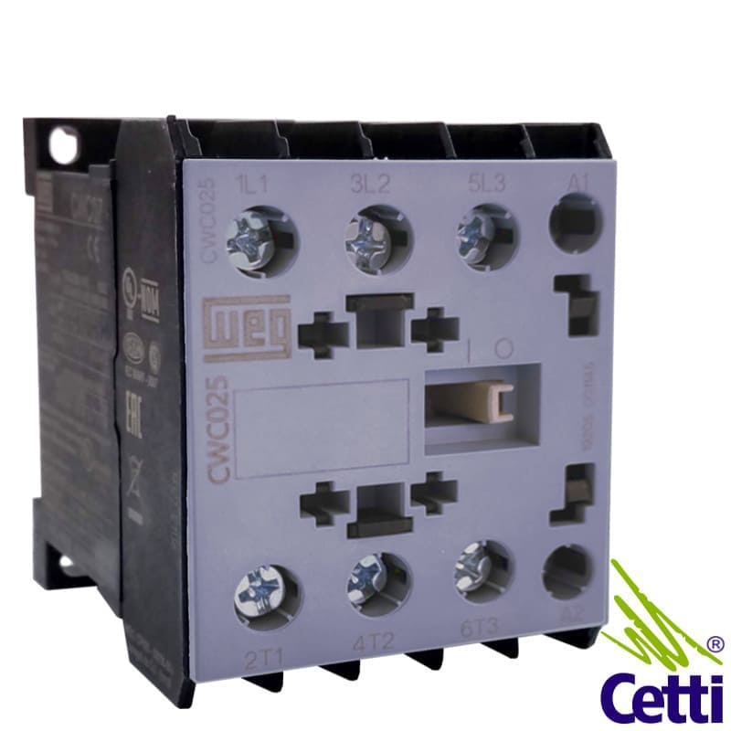 Mini Contator WEG 220V 25A Tripolar CWC025-00-30V26 Mini Contator WEG 220V 25A Tripolar CWC025-00-30V26