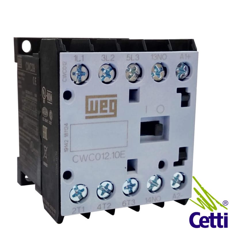 Mini Contator WEG 24V 12A Tripolar e 1 Contato Auxiliar NA CWC012-10-30C03 Mini Contator WEG 24V 12A Tripolar e 1 Contato Auxiliar NA CWC012-10-30C03
