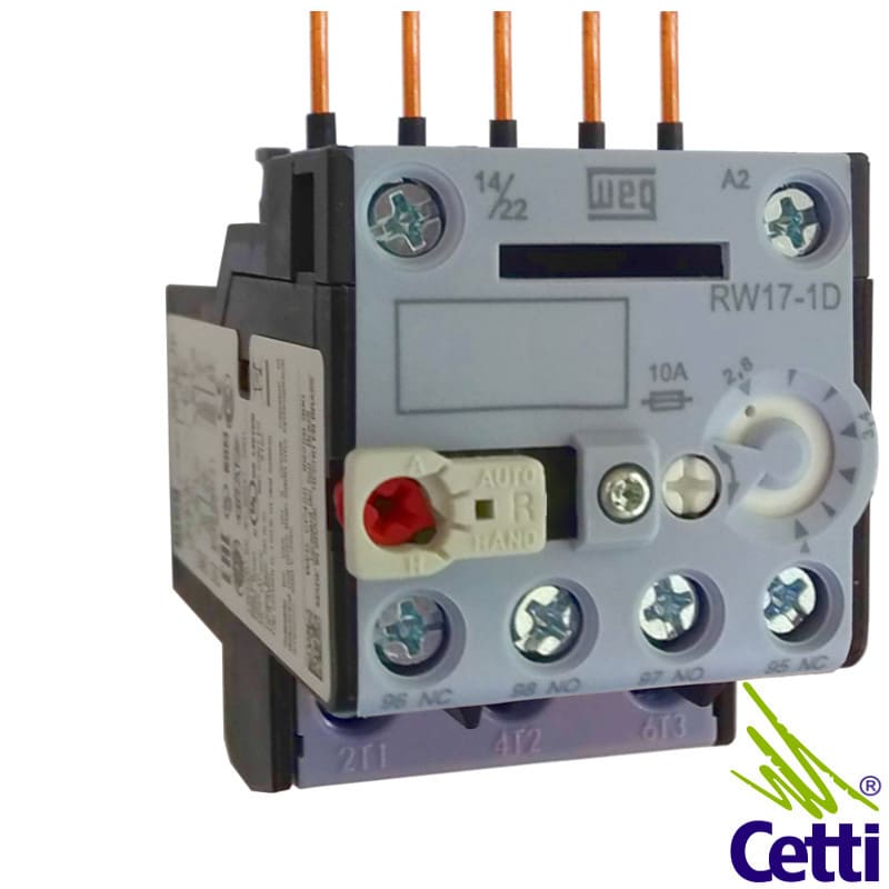 Rele Térmico WEG de 2,8A a 4A RW17-1D3-U004 Rele Térmico WEG de 2,8A a 4A RW17-1D3-U004