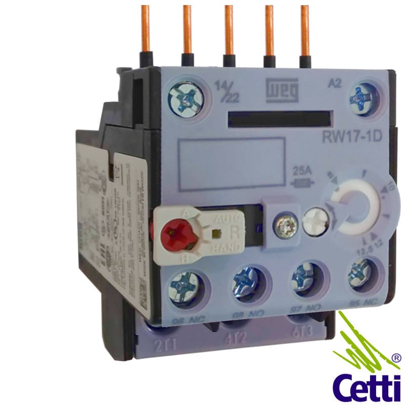 Rele Térmico WEG de 8A a 12,5A RW17-1D3-D125 Rele Térmico WEG de 8A a 12,5A RW17-1D3-D125