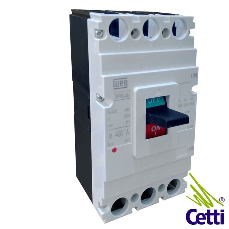 Disjuntor Caixa Moldada WEG 400A Tripolar DWP400L-400-3