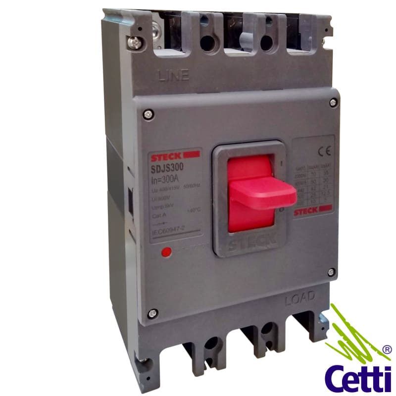 Disjuntor Caixa Moldada Steck 300A Tripolar SDJS300 Disjuntor Caixa Moldada Steck 300A Tripolar SDJS300