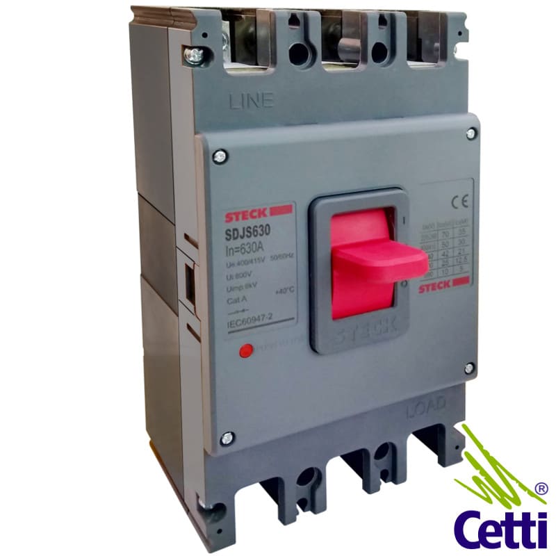 Disjuntor Caixa Moldada Steck 630A Tripolar SDJS630 Disjuntor Caixa Moldada Steck 630A Tripolar SDJS630