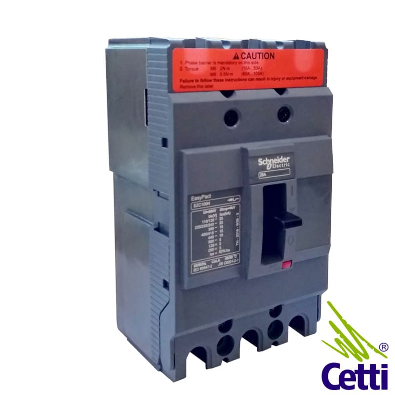 Disjuntor Caixa Moldada Schneider 25A Tripolar EZC100N3025 Disjuntor Caixa Moldada Schneider 25A Tripolar EZC100N3025