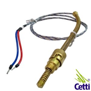 Sensor Termopar J 8mm Cabo Malha Trançada 1 Metro