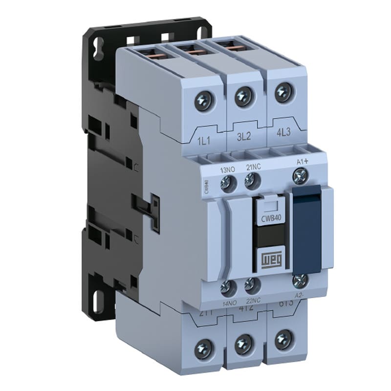 Contator WEG 40A 24VCC 1NA 1NF CWB40-11-30C03 Contator WEG 40A 24VCC 1NA 1NF CWB40-11-30C03