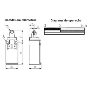 desenho-mecanico-chave-fim-de-curso-lsw-pf19p11-weg