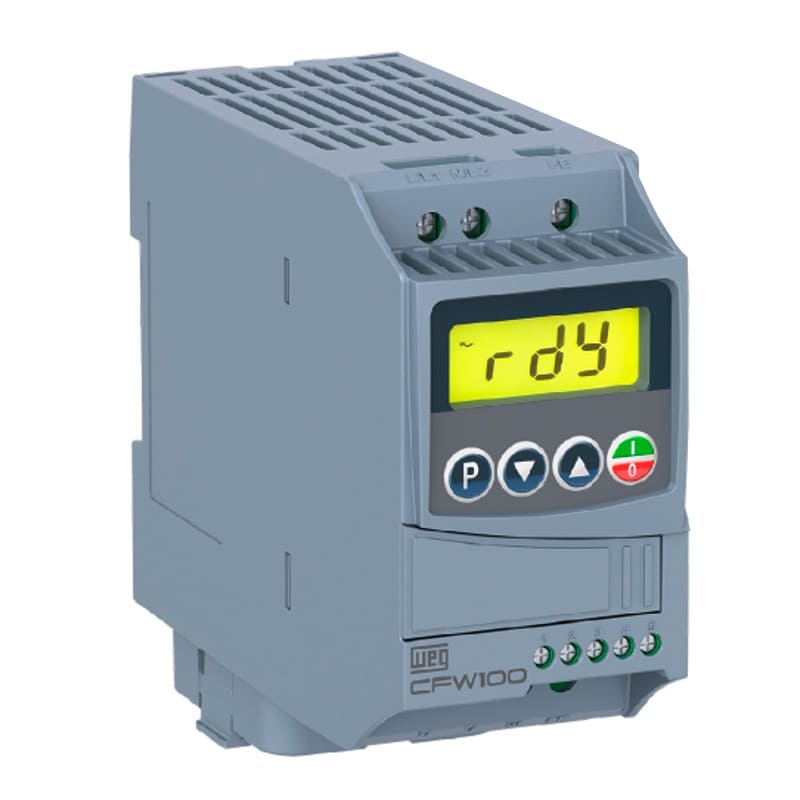 Inversor WEG CFW100 B02P6S220G2 220V 0,5CV 2,6A Monofásico Inversor WEG CFW100 B02P6S220G2 220V 0,5CV 2,6A Monofásico