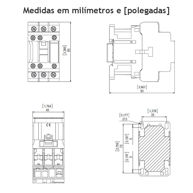 medidas-instalacao-contator-weg-cwb medidas-instalacao-contator-weg-cwb