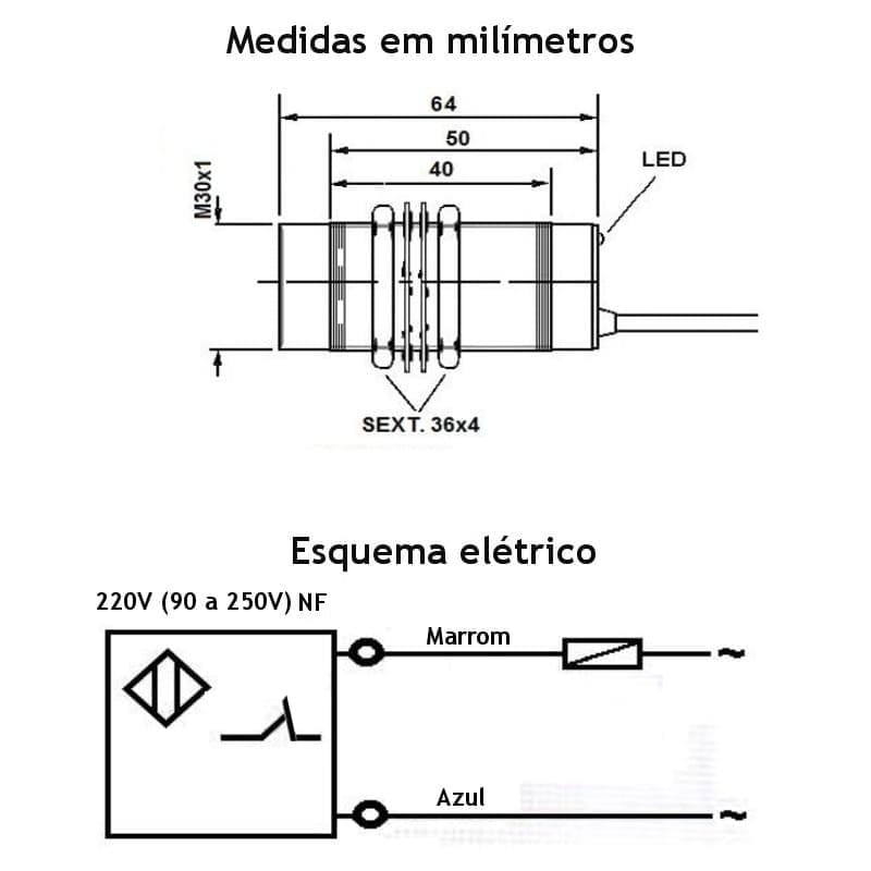como-ligar-sensor-indutivo-220v-2fios-nf-medidas-de-montagem-nao-faceado-m30-desenho-mecanico como-ligar-sensor-indutivo-220v-2fios-nf-medidas-de-montagem-nao-faceado-m30-desenho-mecanico