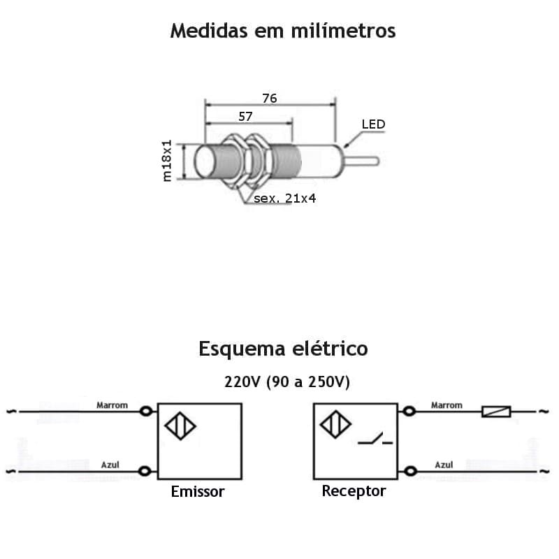 medidas-de-montagem-foto-sensor-fotoeletrico-de-barreira-emissor-receptor-220v--2fios-5metros-m18-1na-como-ligar-esquema-eletrico medidas-de-montagem-foto-sensor-fotoeletrico-de-barreira-emissor-receptor-220v--2fios-5metros-m18-1na-como-ligar-esquema-eletrico