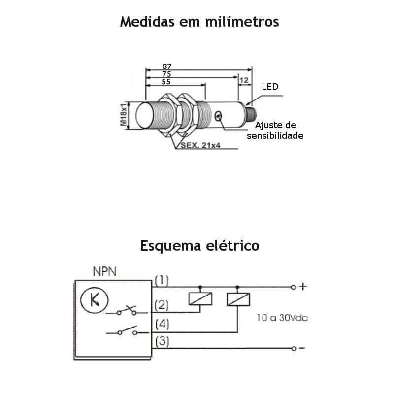 medidas-de-montagem-foto-sensor-fotoeletrico-optico-difuso-24v-npn-4fios-300mm-m18-1na1nf-como-ligar-esquema-eletrico medidas-de-montagem-foto-sensor-fotoeletrico-optico-difuso-24v-npn-4fios-300mm-m18-1na1nf-como-ligar-esquema-eletrico