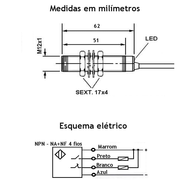 medidas-desenho-mecanico-sensor-indutivo-bhs-m12-faceado-24v-1na-esquema-ligacao-eletrica medidas-desenho-mecanico-sensor-indutivo-bhs-m12-faceado-24v-1na-esquema-ligacao-eletrica