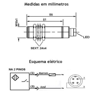medidas-desenho-mecanico-sensor-indutivo-bhs-m18-faceado-220v-2fios-1na-esquema-ligacao-eletrica