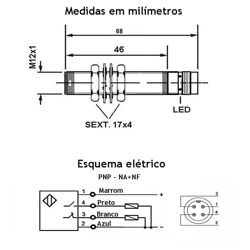 medidas-desenho-mecanico-sensor-indutivo-m12-faceado-conector-traseiro-24v-pnp-1na-1nf-4fios-esquema-ligacao-eletrica medidas-desenho-mecanico-sensor-indutivo-m12-faceado-conector-traseiro-24v-pnp-1na-1nf-4fios-esquema-ligacao-eletrica
