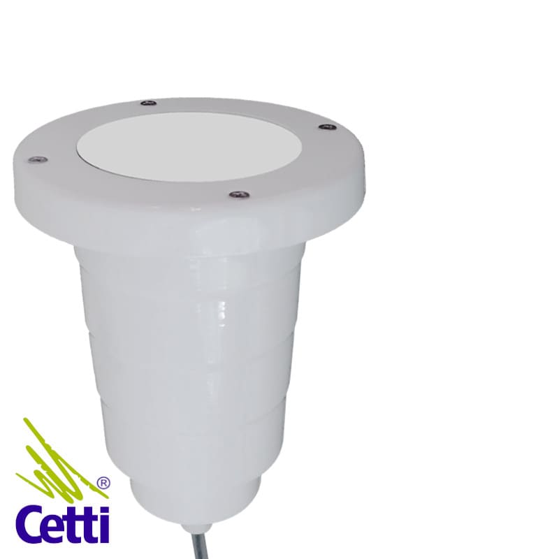 Luminária Balizador Embutido de Solo Branco Redondo para PAR20 Maxluz LS209BC