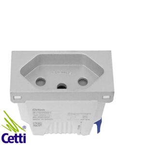 Cetti Materiais Elétricos 54 Módulo Tomada de Energia Cinza Aluminium 10A Schneider Orion S70205174