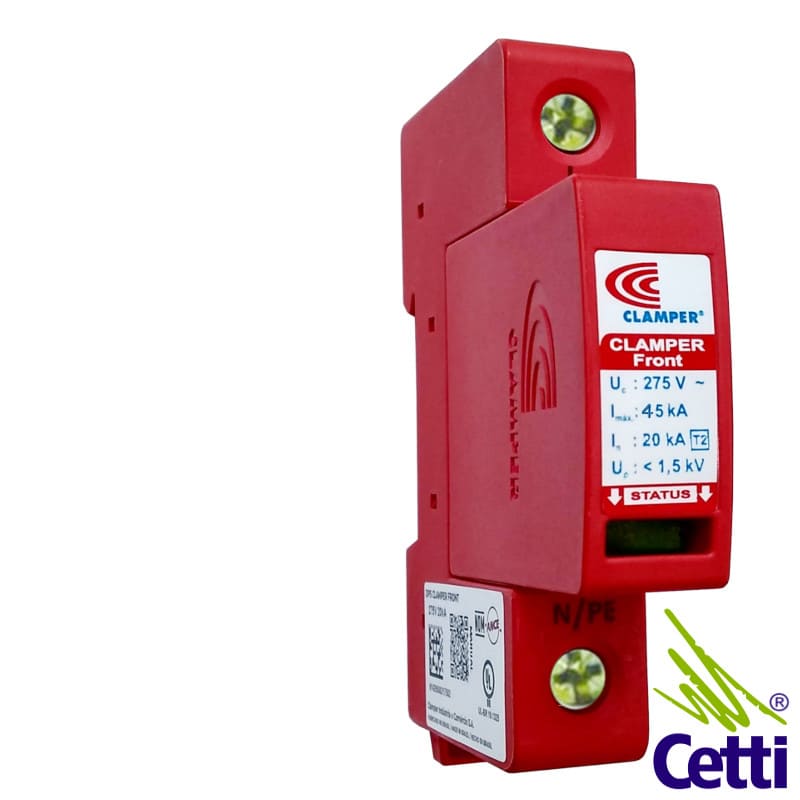 DPS Clamper 45kA 275 V Classe 2 Protetor de Surto para Trilho DIN 014296 DPS Clamper 45kA 275 V Classe 2 Protetor de Surto para Trilho DIN 014296