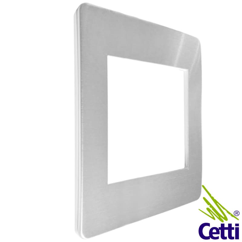 Placa 4x4 Schneider Cosmic Grey Cinza Alumínio Escovado 6 Módulos S733203635 Placa 4x4 Schneider Cosmic Grey Cinza Alumínio Escovado 6 Módulos S733203635