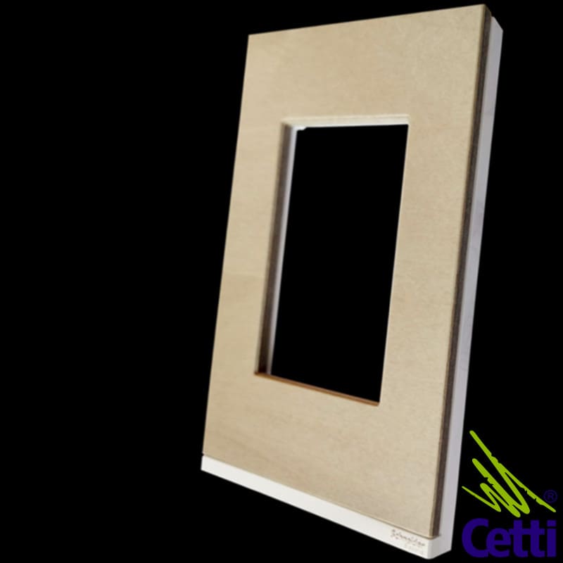 Placa 4x2 Schneider Orion Class Nordic Wood Madeira Clara para 3 Módulos S734103829 Placa 4x2 Schneider Orion Class Nordic Wood Madeira Clara para 3 Módulos S734103829