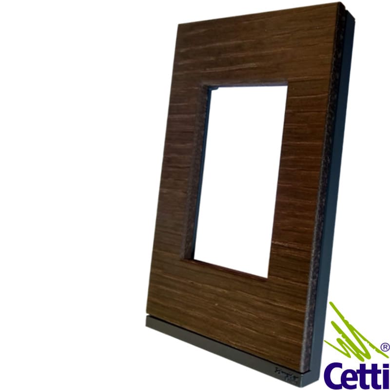 Placa 4x2 Schneider Orion Class Wengue Wood Madeira Escura para 3 Módulos S734103839 Placa 4x2 Schneider Orion Class Wengue Wood Madeira Escura para 3 Módulos S734103839