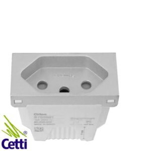Cetti Materiais Elétricos 55 Módulo Tomada de Energia Cinza Aluminium 20A Schneider Orion S70203174