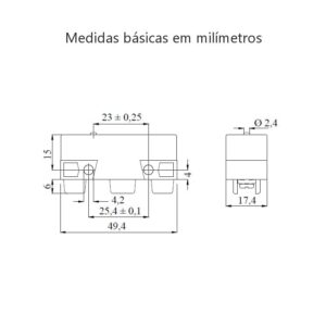 Cetti Materiais Elétricos 48 desenho-mecanico-micro-chave-fim-de-curso-haste-com-roldana-15a-250v-1nanf-turk-t2r-medidas-instalacao