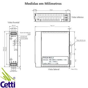 medidas-instalacao-montagem-fonte-de-alimentacao-24vcc-2-2a-weg-pss24-w-2-2-desenho-mecanico